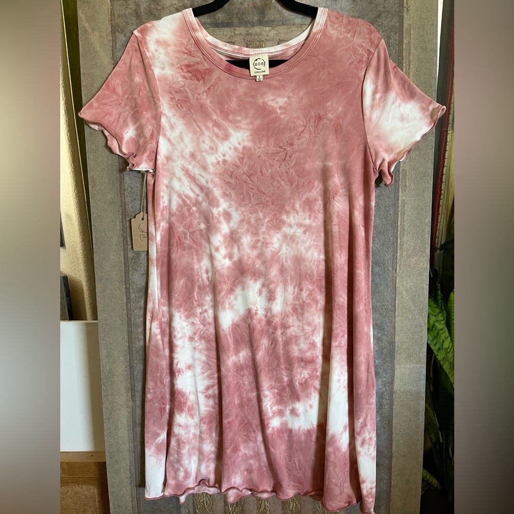 Pink Flutter Sleeve Mini Sundress